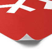 スノーフレーク・レッド・クリスマスポスター ポスター (角)