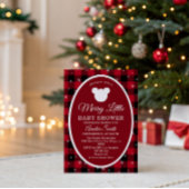 スノーフレーク レッド プライド メリーリトルベイビーシャワー 招待状