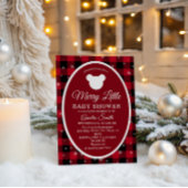 スノーフレーク レッド プライド メリーリトルベイビーシャワー 招待状