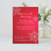 スノーフレーク レッド 2 ウェディング レセプション 招待状 (スタンド正面)