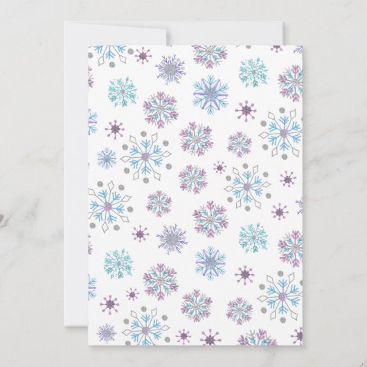 スノーフレーク、ワンダーランド招待状 招待状 (裏面)