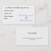 スノーフレーク 予約カード (正面/裏面)