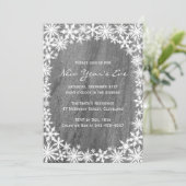 スノーフレーク&花崗岩ニューイヤーズイブ招待状 招待状 (スタンド正面)