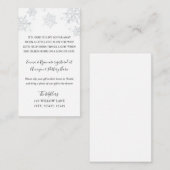 スノーフレーク 長距離ベビーシャワー挿入 エンクロージャーカード (正面/裏面)