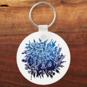 スノーフレークB3 キーホルダー (正面)