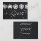 スノーフレークchalkboard winter wishing well card エンクロージャーカード (正面/裏面)