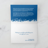 スノーフレークHanukkah休日のストーリーカスタムの写真 シーズンカード (内部)