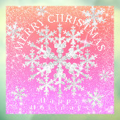 スノーフレークPink Orange ウィンドウサイン (シート3)