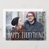 スノーフレームハッピーオールホリデーフォトカード シーズンカード (正面/裏面)