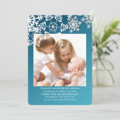 スノーフレー縁どクフォトホリデーカード シーズンカード (スタンド正面)