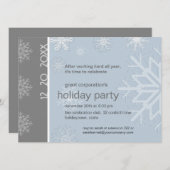 スノーフレ企業のークホリデーパーティー 招待状 (正面/裏面)