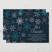 スノーフレ祝ークスホリデーパーティ招待状 招待状 (正面/裏面)
