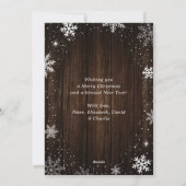 スノーフレ素朴ークの木の写信じ真 シーズンカード (裏面)