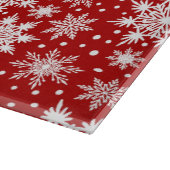 スノーフレ赤と白ーククラシックデザイン カッティングボード (角)
