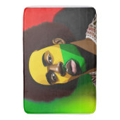 スノーブルウィンターブラックキングメラニン十二分 バスマット (正面縦)