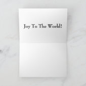 スノーブルーシティシーンクラシッククリスマス シーズンカード (内部)