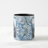 スノーブルースカイ2屋外ハイキング写真テンプレート021 マグカップ (中央)