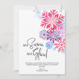 スノーブルースクリスマスカード 招待状