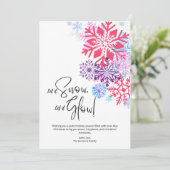 スノーブルースクリスマスカード 招待状 (スタンド正面)