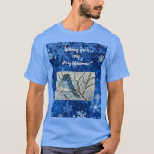 スノーブルーバードノーテカード Tシャツ (正面)