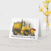 スノープラウトラックノートカードを通して耕す カード (黄色い花)