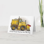 スノープラウトラックノートカードを通して耕す カード (正面)