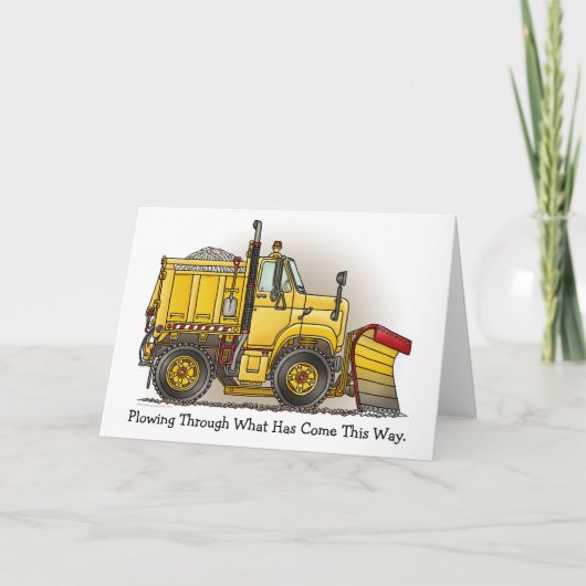 スノープラウトラックノートカードを通して耕す カード (正面)