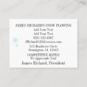 スノープラウビジネスカード 名刺 (裏面)