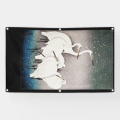 スノープリントバナーに立つクレーン 横断幕 (横)