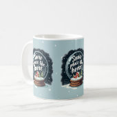 スノープレイスライクホームホリデイ引用文 コーヒーマグカップ (正面左)