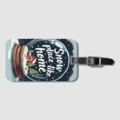 スノープレイスライクホームホリデイ引用文 ラゲッジタグ (正面横)