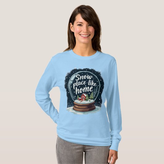 スノープレイスライクホームホリデイ引用文 Tシャツ (正面フル)