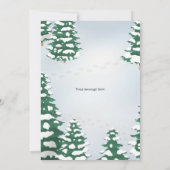 スノーベアのパーソナライズド ウッドランド ホリデー ノートカード (裏面)