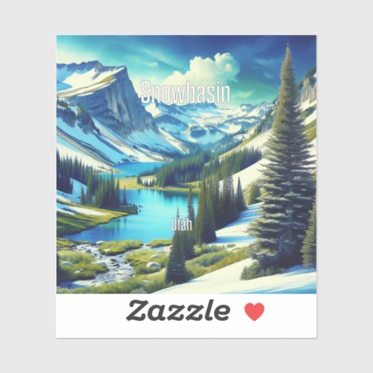 スノーベイスンユタ3インチビニールステッカー シール (シート)