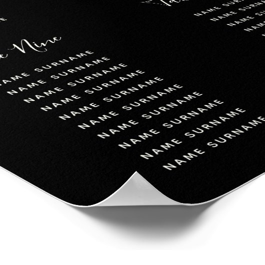 スノーベリークリスマスホリデーパーティーのシーティングチャート ポスター (角)