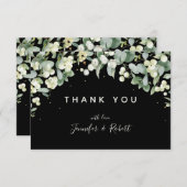 スノーベリークリスマスホリデーフラットサンキュー サンキューカード (正面/裏面)