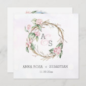 *~*スノーベリーボホRSVP AR AR12ウィンターウェディング 招待状 (正面/裏面)