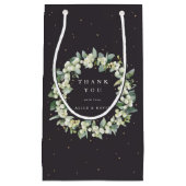 スノーベリー+ユーカリのクリスマス/ホリデーお礼 スモールペーパーバッグ (正面)