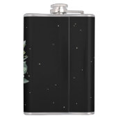 スノーベリー＆ユーカリの花輪　結婚式のオーダーメイド フラスク (裏面)