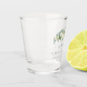 スノーベリー&ユーカリパーソナライズされたウエディングパーティー ショットグラス (左)