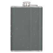 スノーベリー&ユーカリパーソナライズされたリース結婚ズ フラスク (裏面)