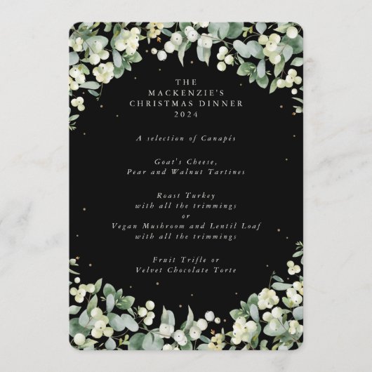 スノーベリー+ユーカリプスクリスマスディナー4コース メニュー (正面)