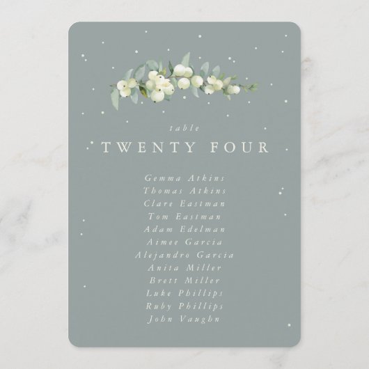 スノーベリー+ユーカリプタステーブル番号座席カード (裏面)