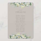 スノーベリー+ユーカリプタステーブル番号座席カード (正面)