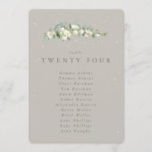 スノーベリー+ユーカリプタステーブル番号座席カード (正面)