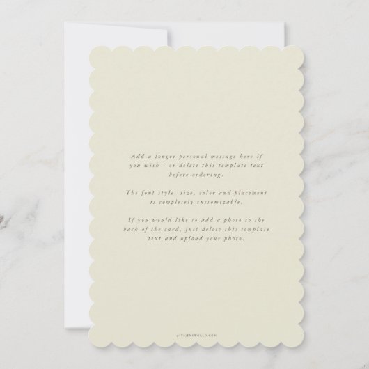 スノーベリー+ユーカリプタス植物体のクリスマス シーズンカード (裏面)