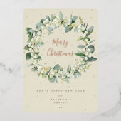 スノーベリー+ユーカリプトゥスリースノンフォト 箔シーズンカード (正面)