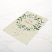 スノーベリー+ユーカリプトゥスリースノンフォト 箔シーズンカード (回転した状態)