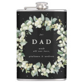 スノーベリー＆ユーカリ ウェディングオーダーメイドリース フラスク (正面)