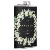 スノーベリー&ユーカリ ウェディング リング 誕生日のギフト フラスク (右)